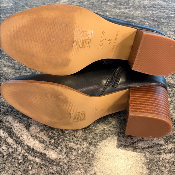 J Crew Black faux Leather Ankle Boots - Picture 3 of 3